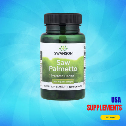 USA Supplements | Swanson, Saw Palmetto, 160 mg, 120 Softgels ( Supports Prostate Health )