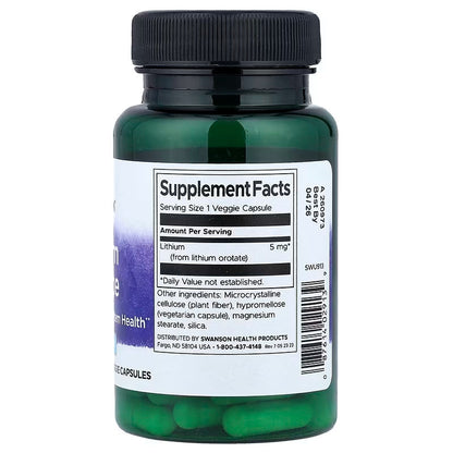 USA Supplements | Swanson, Lithium Orotate ( Brain and Nervous System Health )