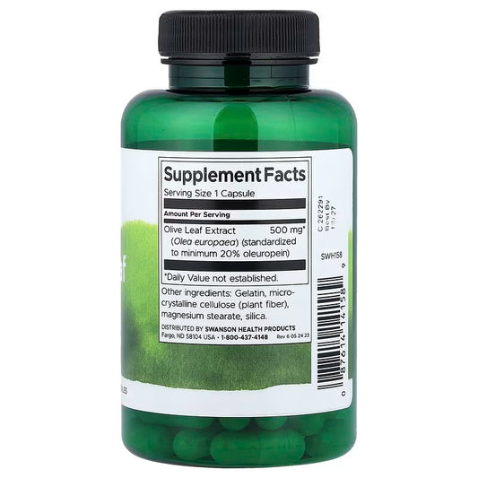 USA Supplements | Swanson, Olive Leaf Extract , 500 mg, 60 Capsules ( Immune Health )