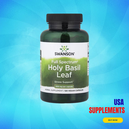 USA Supplements | Swanson, Full Spectrum® Holy Basil Leaf ( Stress Support )