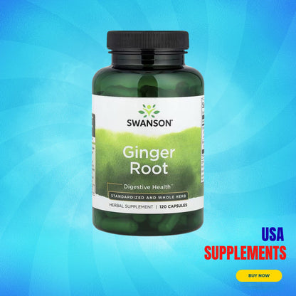 USA Supplements | Swanson, Ginger Root, 120 Capsules ( Digestive Health )