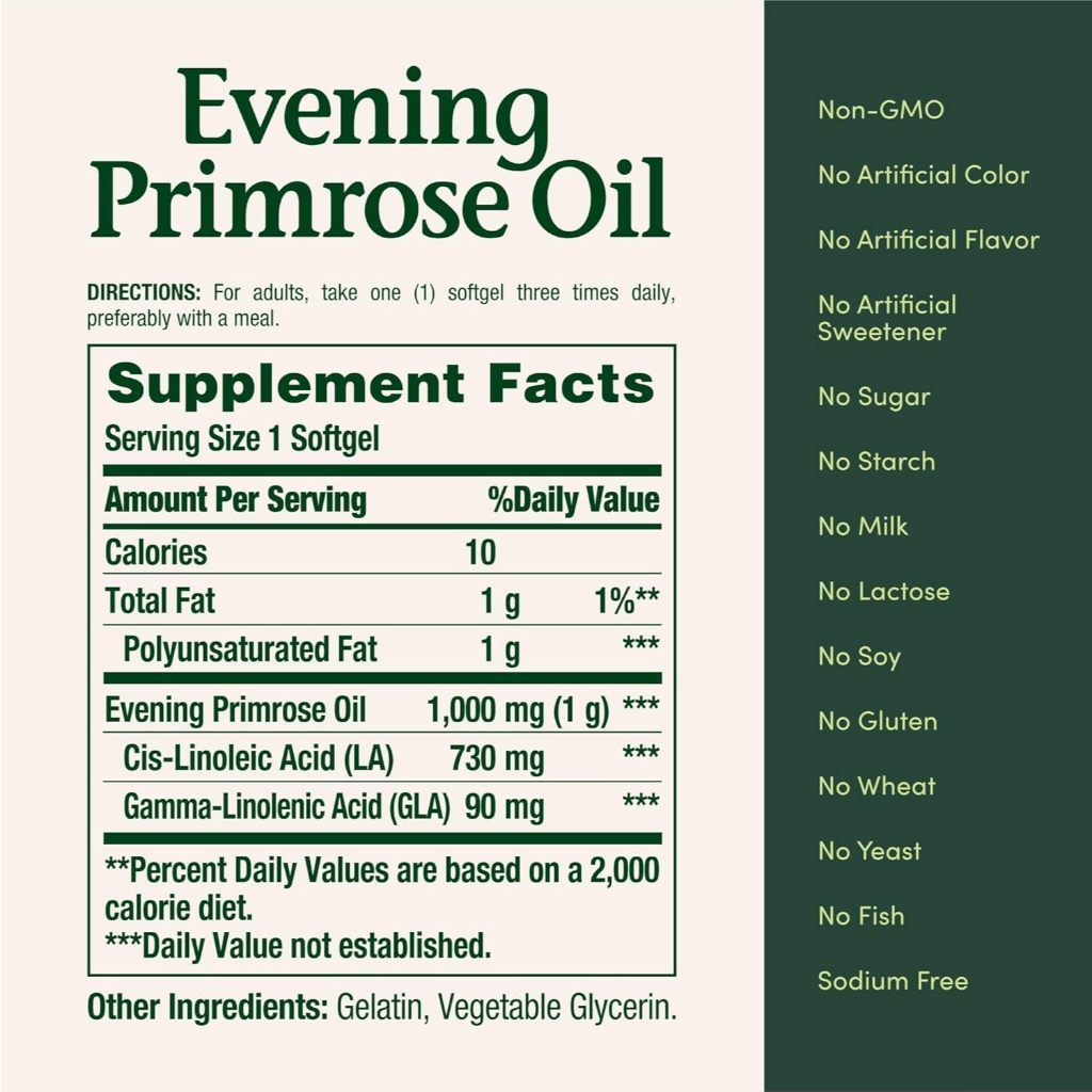 USA Supplements | Nature's Bounty, Evening Primrose Oil ( Promotes Women's Health )