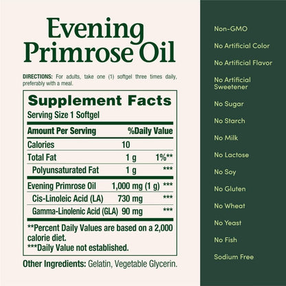 USA Supplements | Nature's Bounty, Evening Primrose Oil ( Promotes Women's Health )
