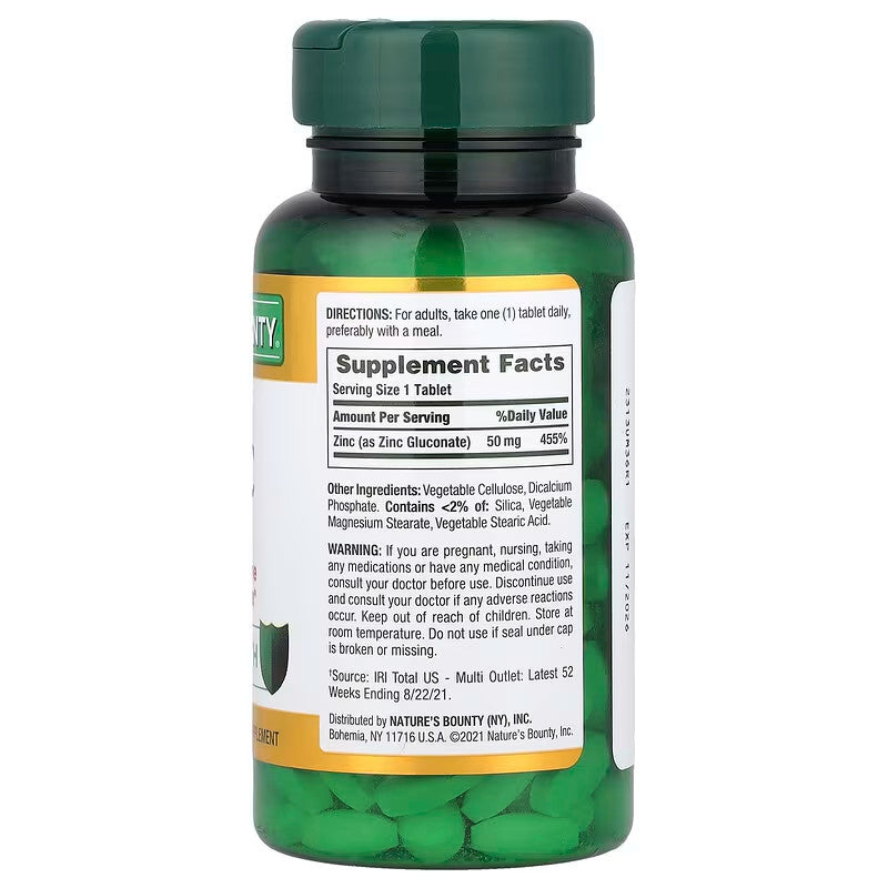 USA Supplements | Nature's Bounty, Zinc ( Supports Immune System Function )