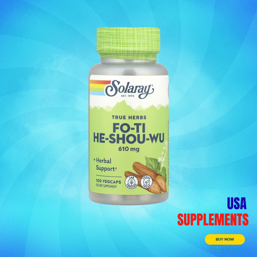 USA Supplements | Solaray, True Herbs, Fo-Ti He-Shou-Wu ( Hair Health )