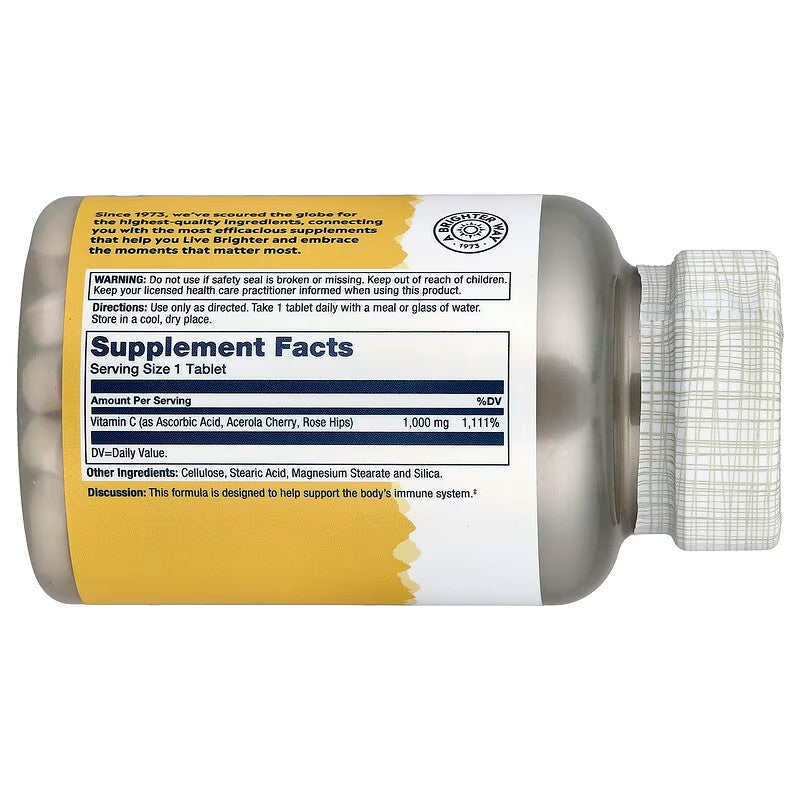 USA Supplements | Solaray, Timed Release Vitamin C with Rose Hip & Acerola ( Immune System Support )