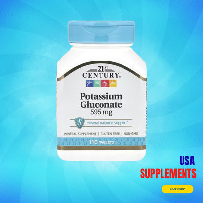 USA Supplements | 21st Century, Potassium Gluconate ( Supports Healthy Blood Pressure )
