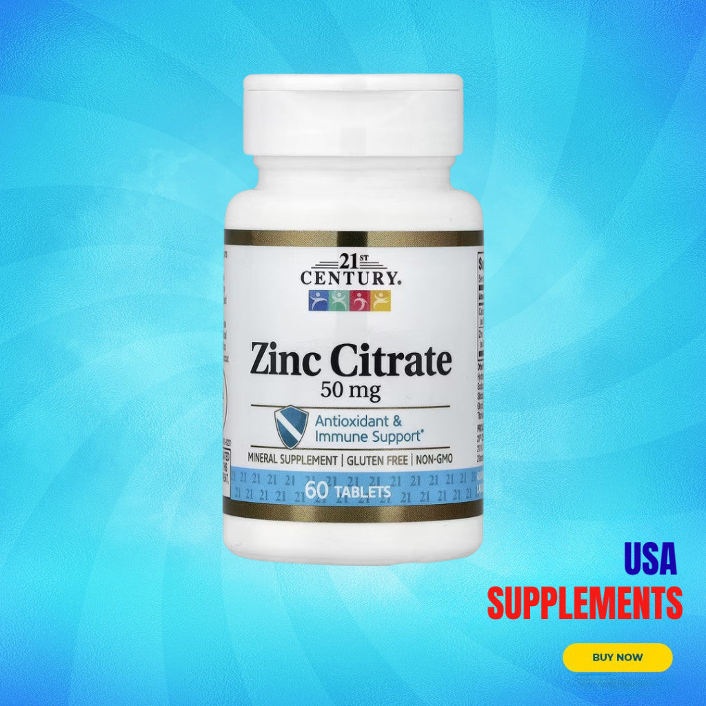 USA Supplements | 21st Century, Zinc Citrate ( Antioxidant & Immune Support )