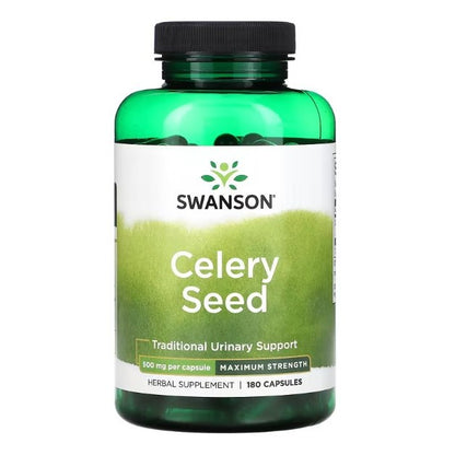 HealthilyYou | Swanson, Celery Seed, Maximum Strength, 500 mg, 180 Capsules Provides Antioxidant