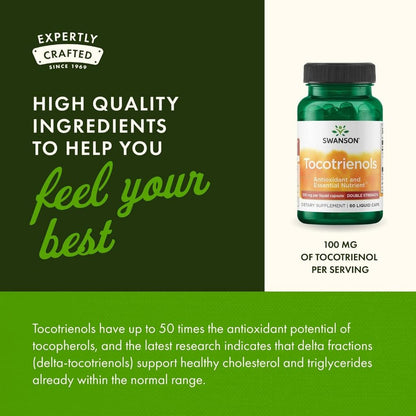 Healthily You | Swanson, Tocotrienols, 100 mg, 60 Liquid Caps Antioxidant and Essential Nutrient