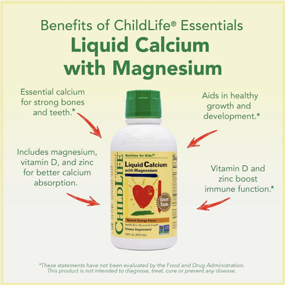 LittleSunshine | ChildLife Essentials, Essentials, Liquid Calcium w/ Magnesium Healthy Bone & Immune