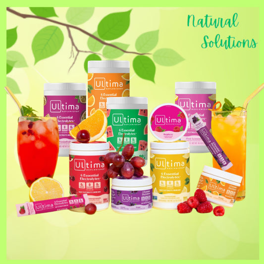 NaturalSolutions | Ultima Replenisher, Electrolyte Mix, Raspberry, Cherry, Orange, Lemon, WaterMelon