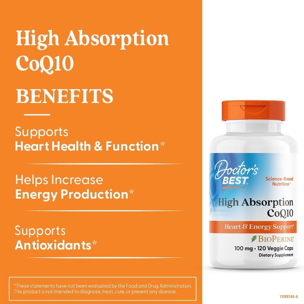 USA Supplements | Doctor's Best, High Absorption CoQ10, 100 mg, Veggie Caps ( Heart Health Support )