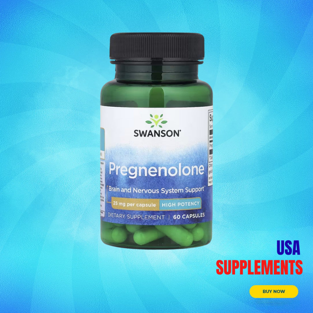 USA Supplements | Swanson, Pregnenolone, High Potency, 25 mg, 60 Capsules ( Cognitive Support )