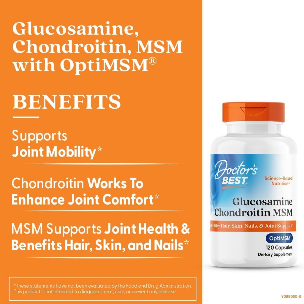 USA Supplements | Doctor's Best, Glucosamine Chondroitin MSM ( Joint Comfort & Mobility )