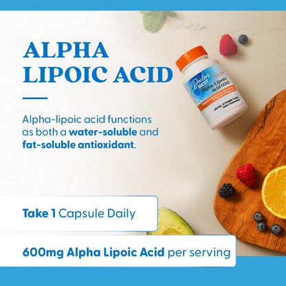USA Supplements | Doctor's Best, Alpha-Lipoic Acid 600, 600 mg ( Antioxidant Support )