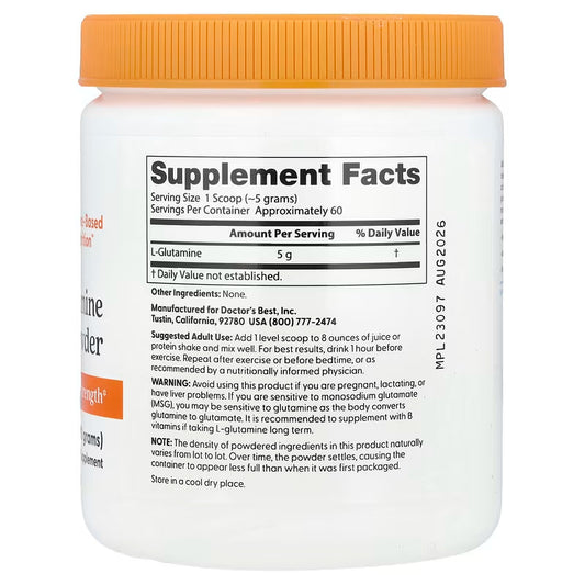 USA Supplements | Doctor's Best, Pure L-Glutamine Powder ( Muscle Recovery & Repair )