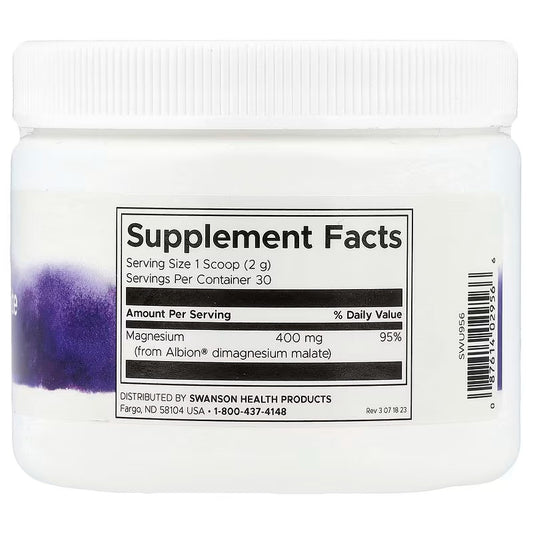 USA Supplements | Swanson, DiMagnesium Malate Powder ( Energy Production )
