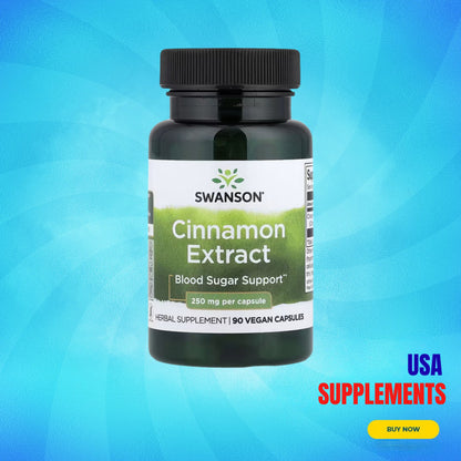 USA Supplements | Swanson, Cinnamon Extract ( Supports Healthy Blood Sugar )