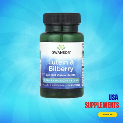 USA Supplements | Swanson, Lutein & Bilberry, 120 Softgels ( Eye & Vision Support )