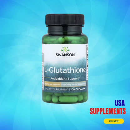 USA Supplements | Swanson, L-Glutathione ( Antioxidant Support )