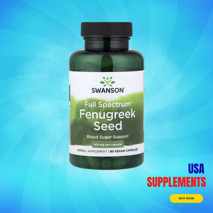 USA Supplements | Swanson, Full Spectrum® Fenugreek Seed ( Blood Sugar Support )