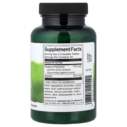USA Supplements | Swanson, DGL, 180 Chewable Tablets ( Digestive Health )