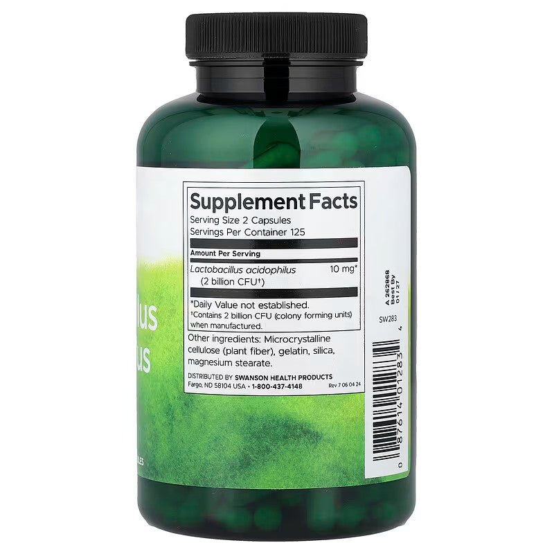 USA Supplements | Swanson, Lactobacillus Acidophilus, 250 Capsules ( Digestive Health )
