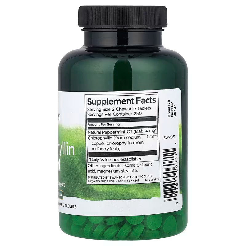 USA Supplements | Swanson, Chlorophyllin & Mint ( Digestive & Detox Support )