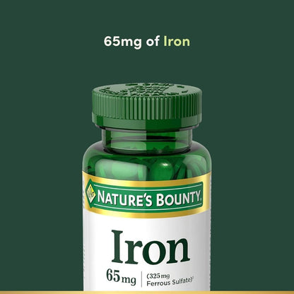 USA Supplements | Nature's Bounty, Iron, 65 mg, 100 Tablets ( Supports Red Blood Cell Production )