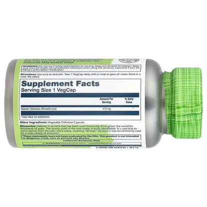 USA Supplements | Solaray, True Herbs, Valerian, 100 VegCaps ( Sleep Support )