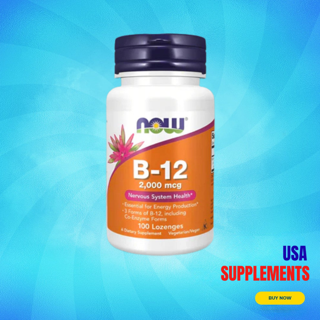 USA Supplements | NOW Foods, B-12, 2,000 mcg, 100 Loz ( Supports Energy Production )
