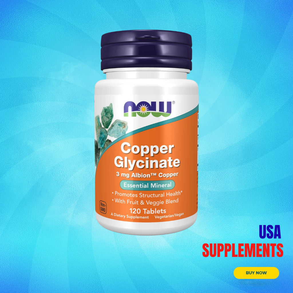 USA Supplements | NOW Foods, Copper Glycinate ( Supports Healthy Iron Metabolism )