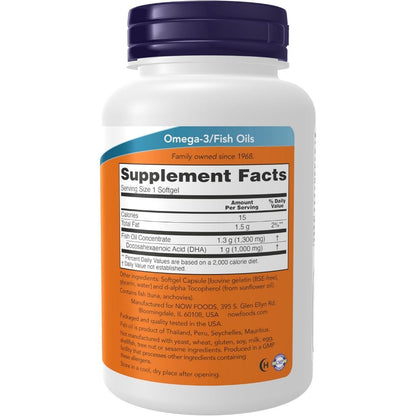 USA Supplements | NOW Foods, DHA-1000 Fish Oil ( Supports Brain Function )