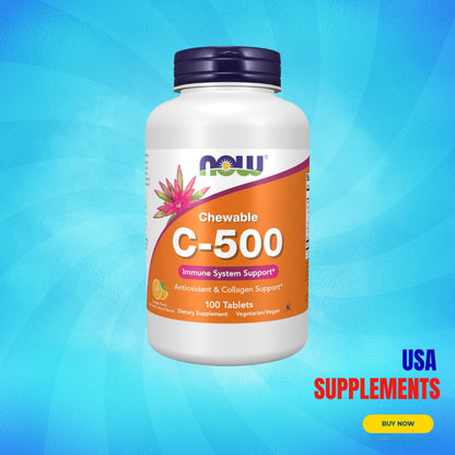 USA Supplements | NOW Foods, C-500, Orange, 100 Tablets ( Immune System Support )