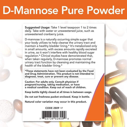 USA Supplements | NOW Foods, D-Mannose Pure Powder, 6 oz ( Healthy Urinary Tract )
