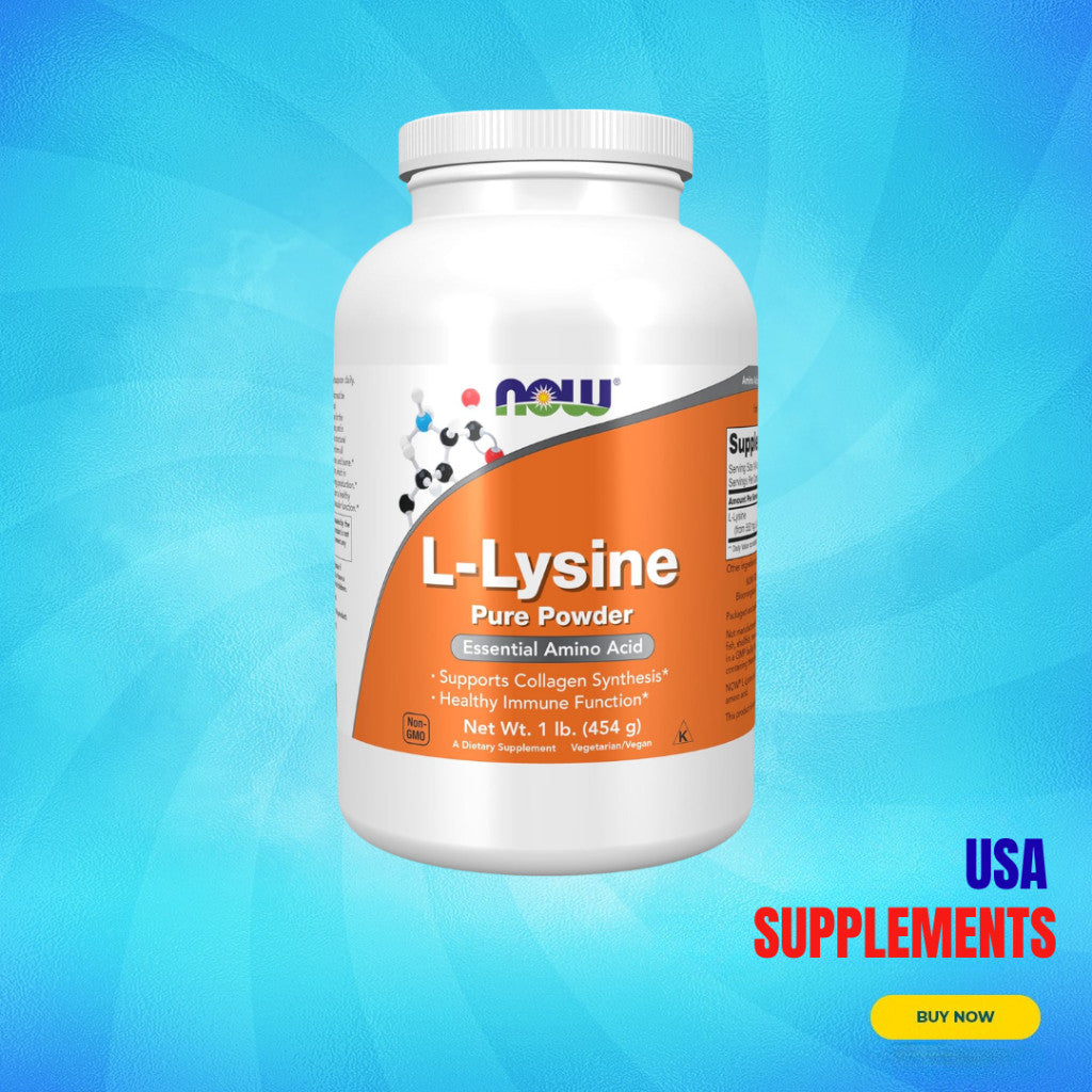 USA Supplements | NOW Foods, L-Lysine Pure Powder ( Healthy Immune Function )