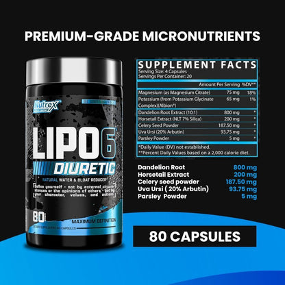USA Supplements | Nutrex Research, LIPO-6 Diuretic ( Weight Management )
