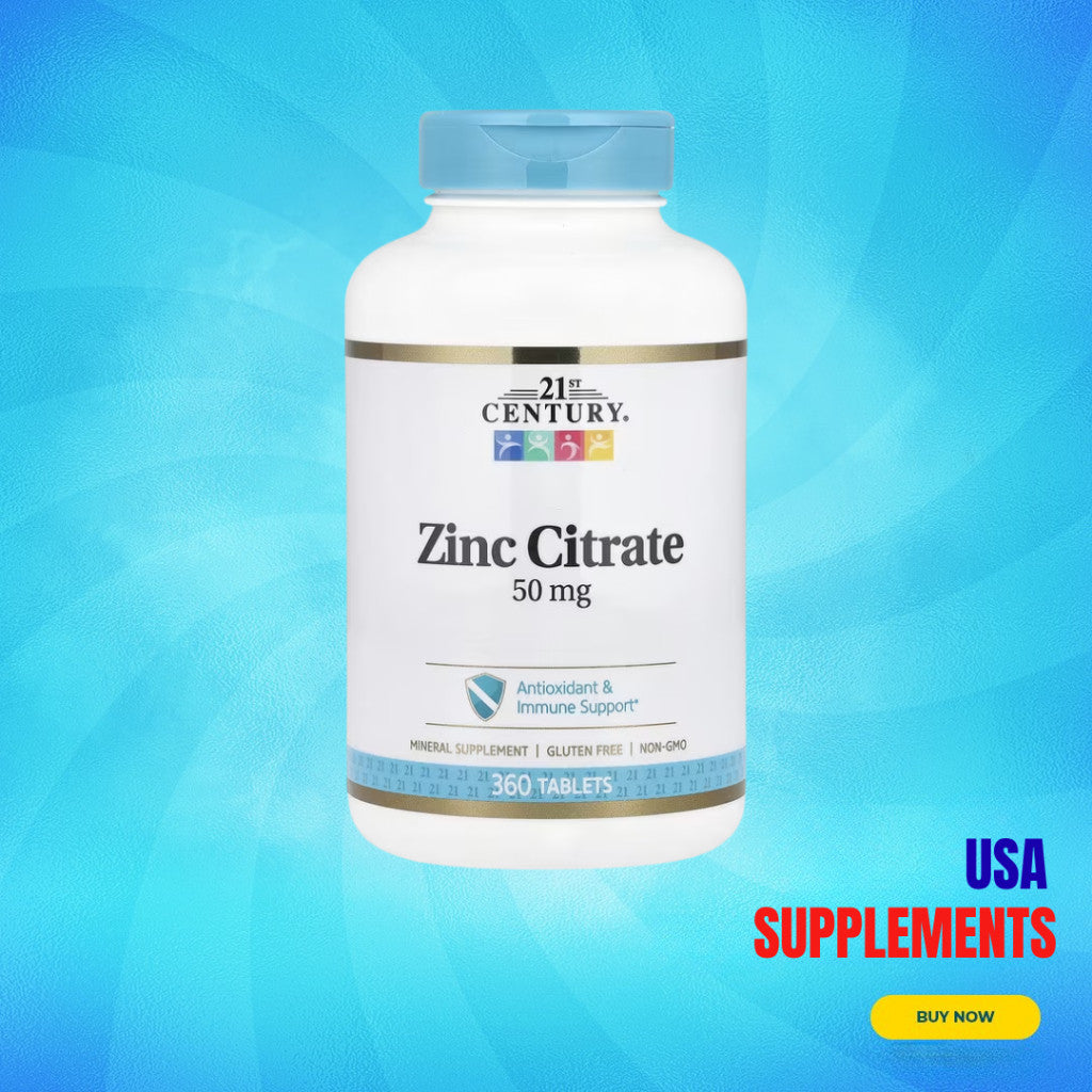 USA Supplements | 21st Century, Zinc Citrate ( Antioxidant & Immune Support )