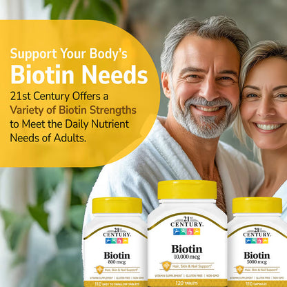USA Supplements | 21st Century, Biotin ( Hair, Skin & Nail Support )