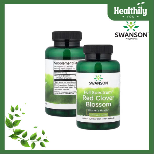 HealthilyYou | Swanson, Full Spectrum® Red Clover Blossom, 430 mg, 90 Capsules Menopausal Support