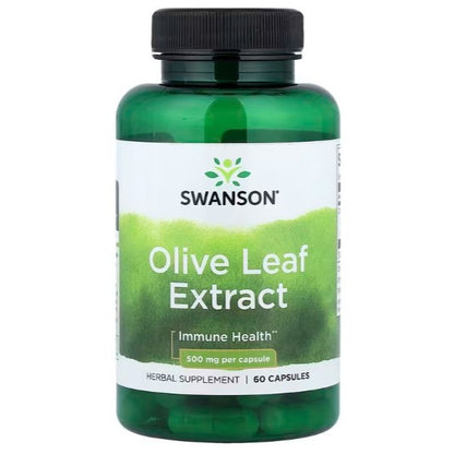 HealthilyYou | Swanson, Olive Leaf Extract , 500 mg , Capsules Immune Health Herbal Supplement