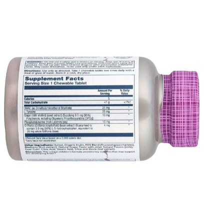 NaturalSolutions | Solaray, Kids Focus Chewables, Natural Grape, 60 Chewables Brain Development