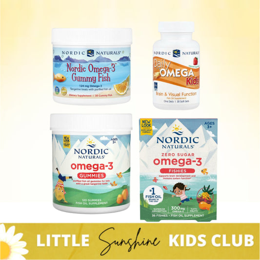 LittleSunshine | Nordic Naturals Daily Omega Kids Omega-3 Fishies, Fish Oil Supplement Brain Support