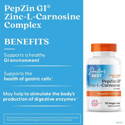 USA Supplements | Doctor's Best, PepZin GI®, Zinc-L-Carnosine Complex ( Digestive Tract Support )