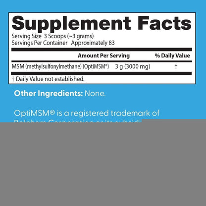 USA Supplements | Doctor's Best, MSM Powder with OptiMSM®, 8.8 oz ( Joint Comfort & Mobility )