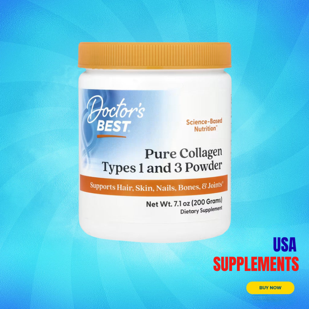USA Supplements | Doctor's Best, Pure Collagen Types 1 and 3 Powder ( Bone Strength )