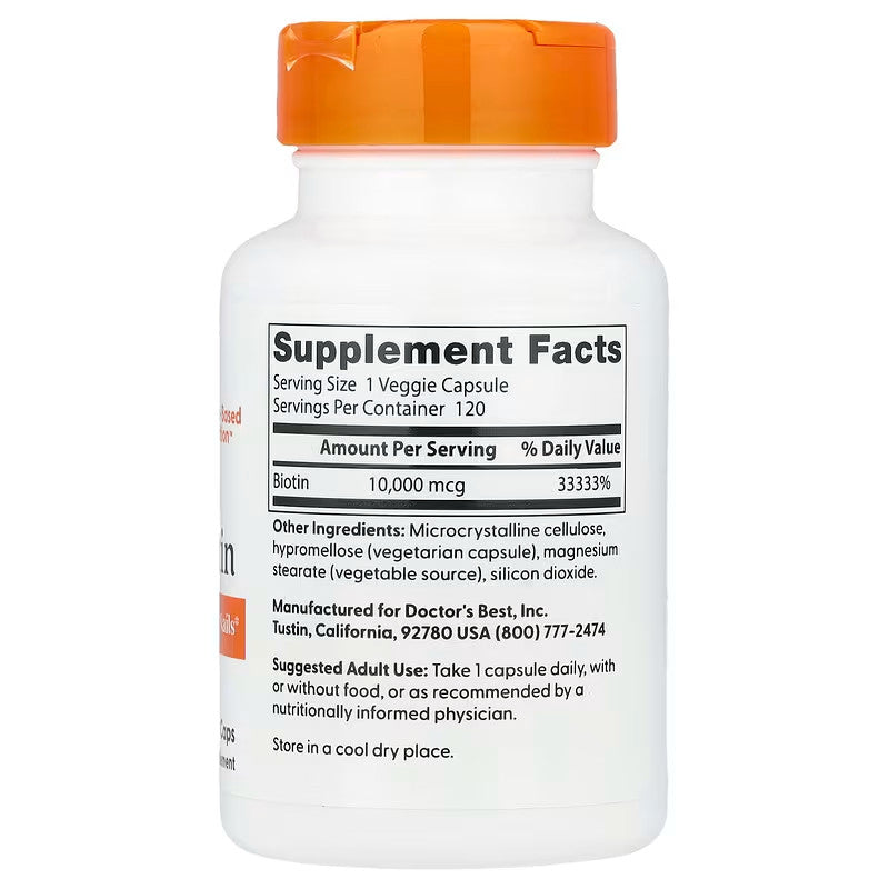 USA Supplements | Doctor's Best, Biotin ( Supports Hair Growth & Improves Skin Health )