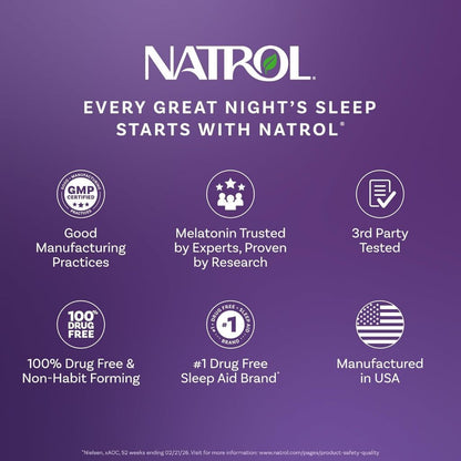 USA Supplements | Natrol, Melatonin, Fast Dissolve, Strawberry, 5 mg, 90 Tablets ( Sleep Support )