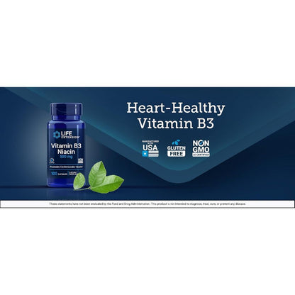 USA Supplements | Life Extension, Vitamin B3 Niacin ( Promotes Cardiovascular Health )
